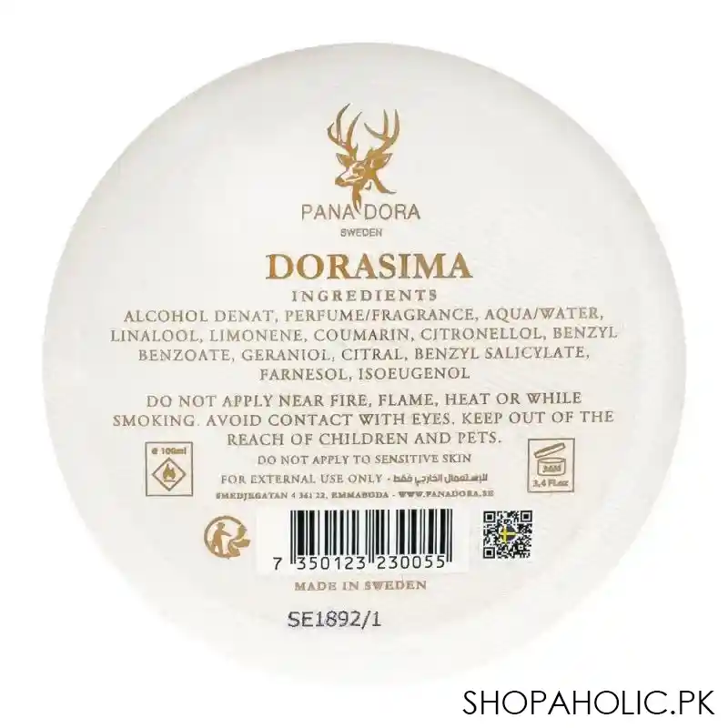 pana dora sweden dorasima eau de parfum for men & women, 100ml image4