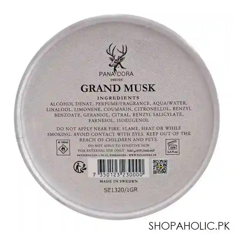 pana dora sweden grand musk extrait de parfum for men & women, 100ml image4