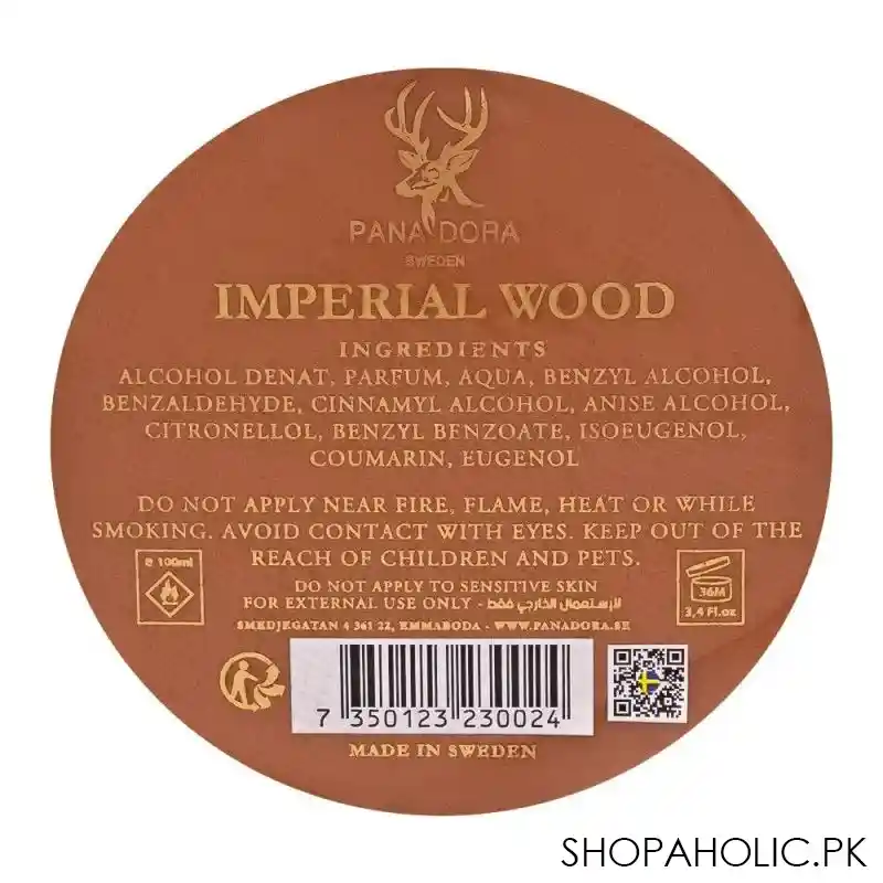 pana dora sweden imperial wood extrait de parfum for men & women, 100ml image4