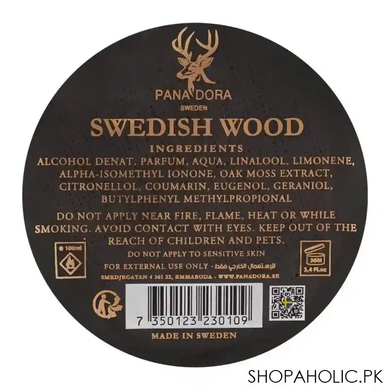 pana dora sweden swedish wood extrait de parfum for men & women, 100ml image4