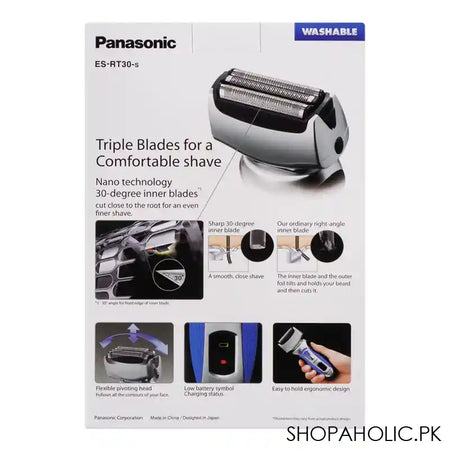 Panasonic 3-Blade Washable Shaver, ES-RT30-S - Image 4