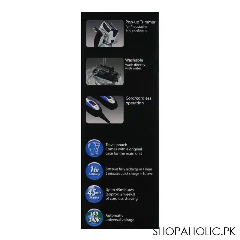 Panasonic 3-Blade Washable Shaver, ES-RT30-S - Image 5