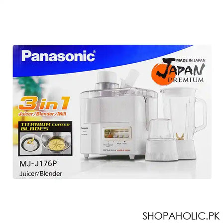 Panasonic 3 In 1 Juicer, Blender & Mill, 1-Litre Glass Container, 230W, MJ-J176P - Main Image