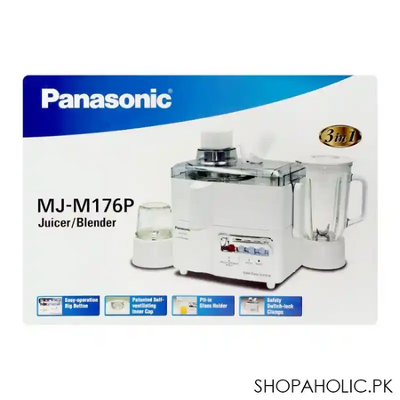 panasonic 3 in 1 juicer blender, mj 176p image3