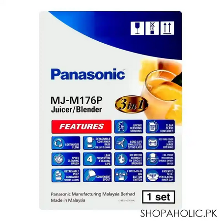 panasonic 3 in 1 juicer blender, mj 176p image4