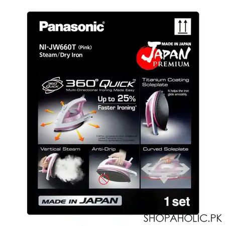 panasonic 360 quick steam/dry iron, 1850w, ni 660 image4