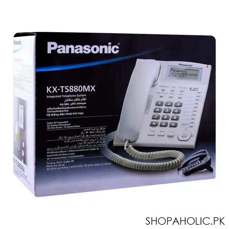panasonic corded integrated landline phone system, black, kx ts880mx image2