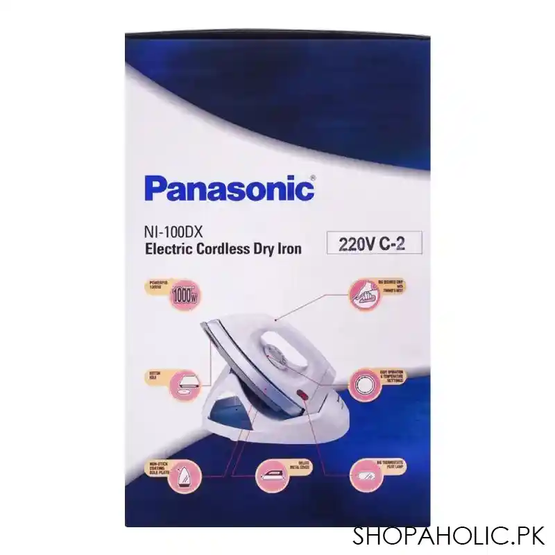 panasonic electric cordless dry iron, 1000w, ni 100dx image3
