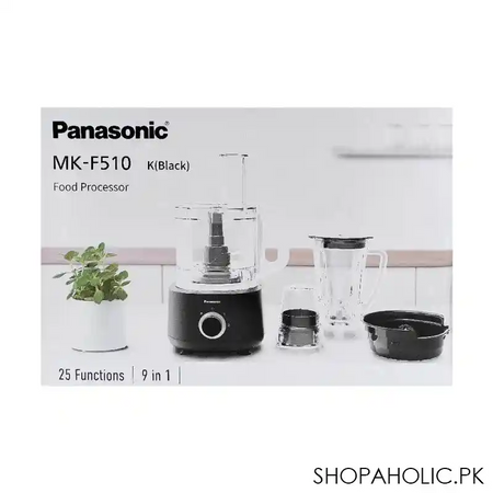 panasonic food processor 9 in 1, 800w, k black, mk f510ktz image4