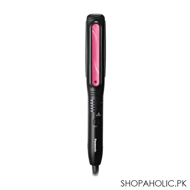 panasonic multi styling hair straightener, fast straightening & long lasting curls, eh hv52 k615 image2