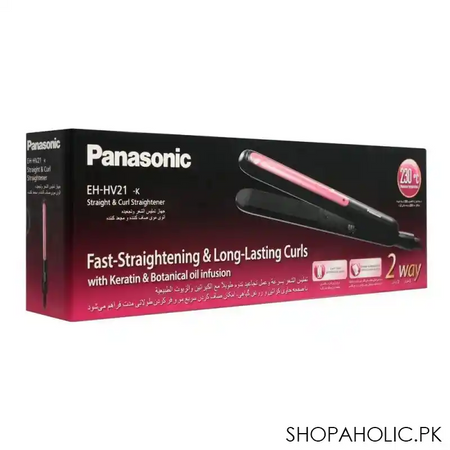 panasonic straight & curl hair straightener, eh hv21 image2