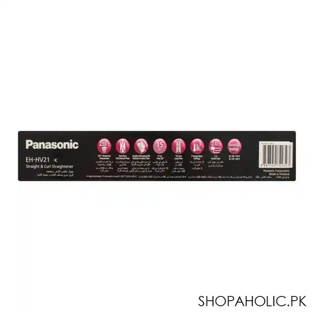 panasonic straight & curl hair straightener, eh hv21 image4