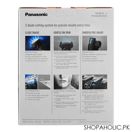 panasonic wet/dry essential performance shaver, es rt37 k image3