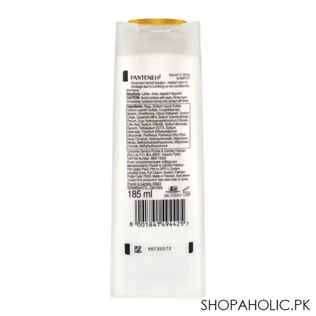 pantene advanced hairfall solution + smooth & strong shampoo, 185ml image2