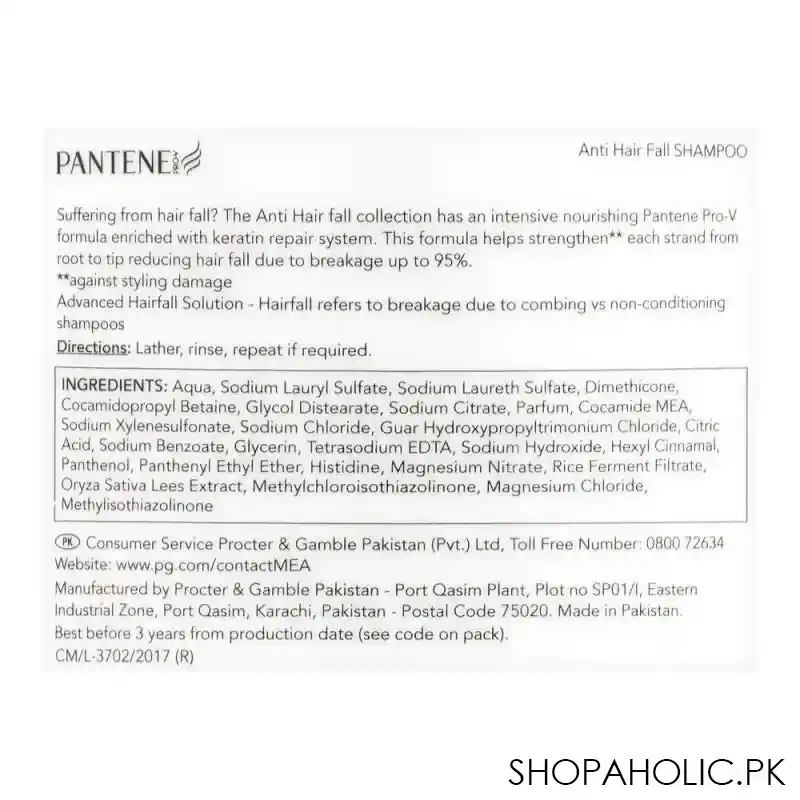 pantene pro v advanced hairfall solution anti hairfall shampoo, 1000ml image3