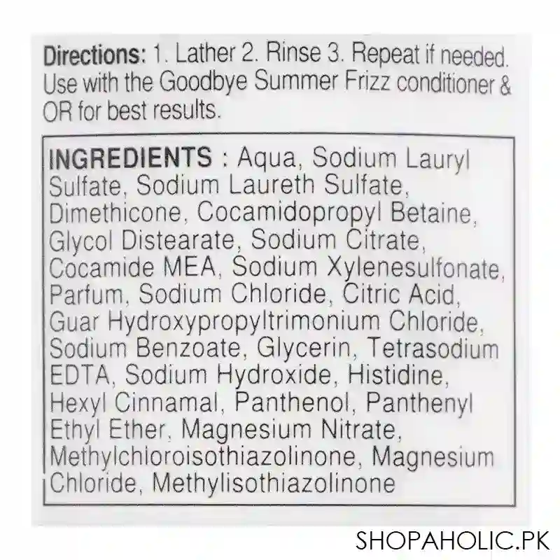 pantene pro v goodbye summer frizz shampoo, 360ml image3