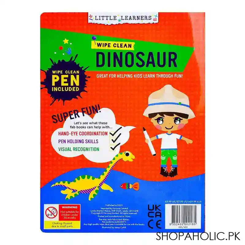 Paramount Wipe Clean Dinosaur, Book For Kids, Pen Included - Image 2