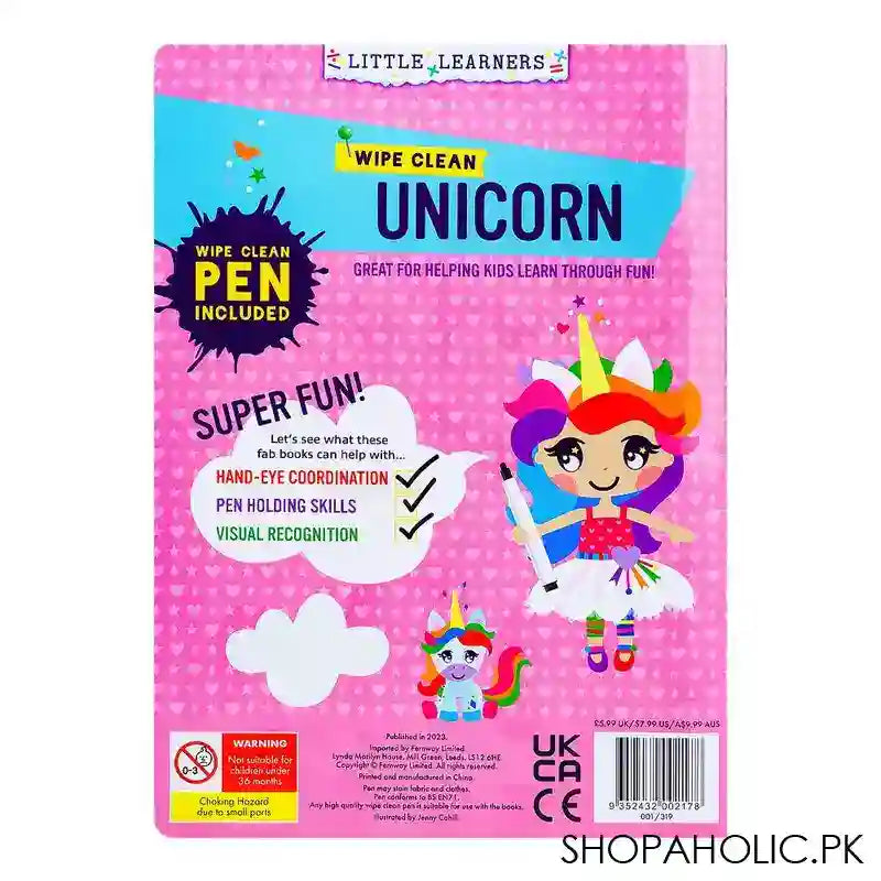 Paramount Wipe Clean Unicorn, Book For Kids, Pen Included - Image 2