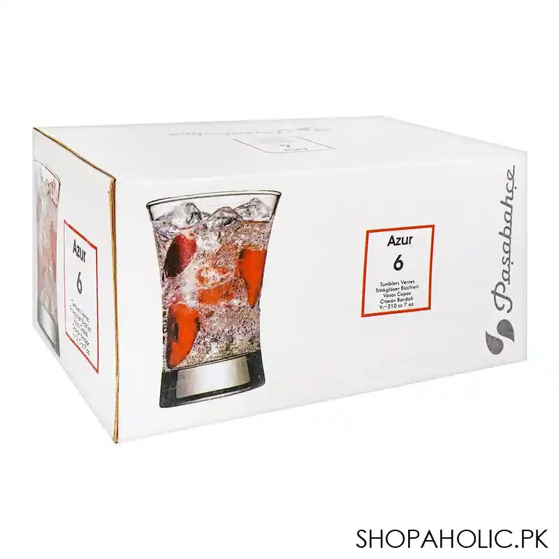 Pasabahce Azur Tumbler Set, Water Glass, 6-Pack, 420013 - Image 2