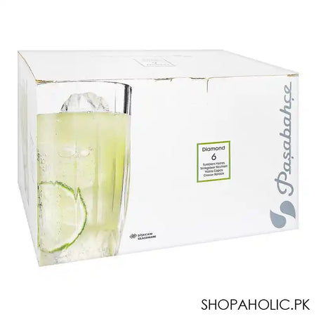 Pasabahce Diamond Tumbler Set, Water Glass, 6-Pack, 52998 - Image 2