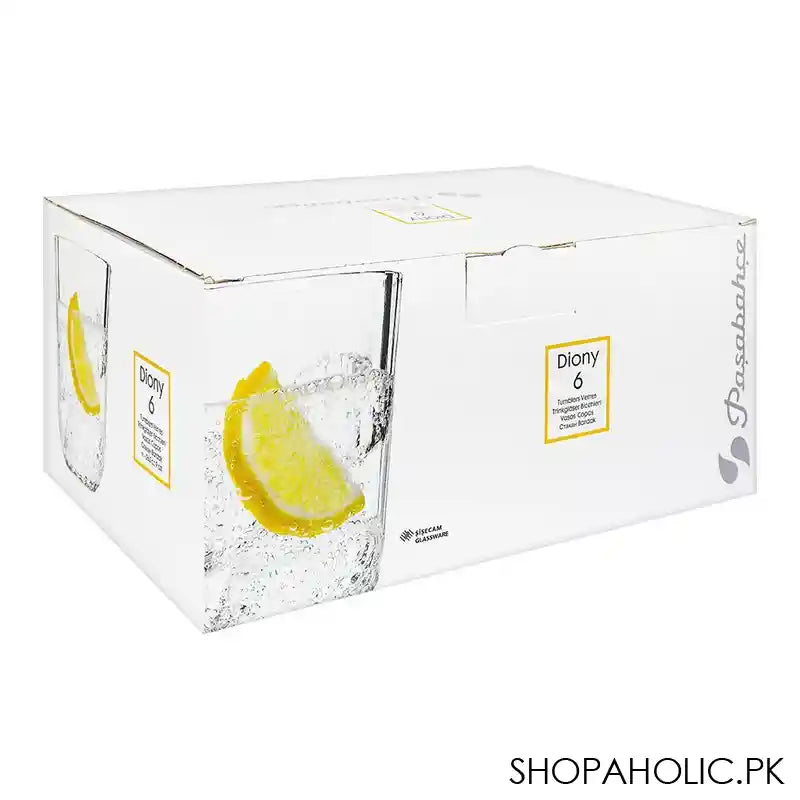 Pasabahce Diony Tumbler Set, Water Glass, 6-Pack, 52750 - Image 2