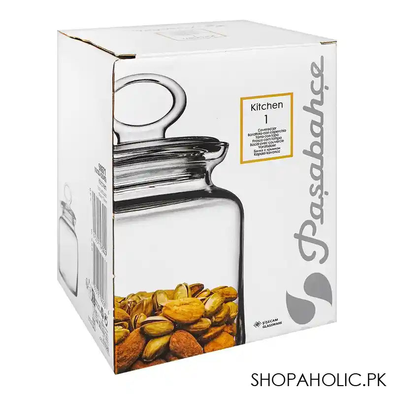 Pasabahce Glass Kitchen Jar With Lid, Glass Storage Containers, 7 Inches, 98671 - Image 3