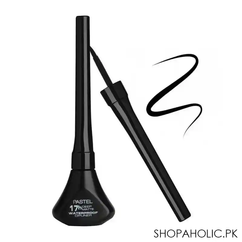 pastel 17 hours deep matte waterproof dip eye liner, black, 4.5ml main image