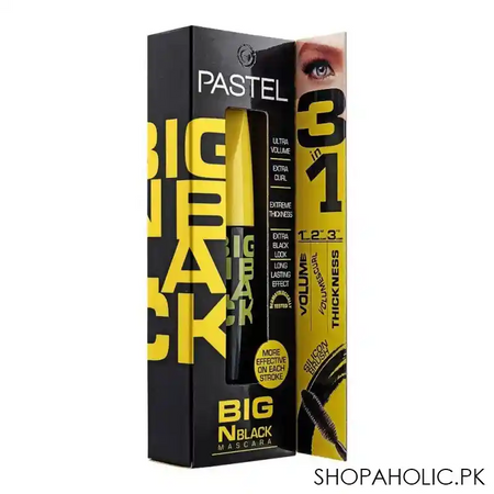 pastel big n black 3 in 1 mascara, ultra volume, extreme thickness image2