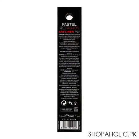 pastel pro fashion art liner pen, long stay, 01 black image3