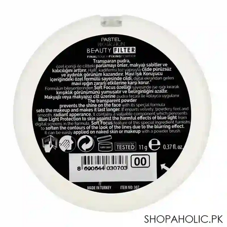 pastel pro fashion beauty filter final touch fixing powder, 00 image3