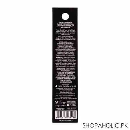pastel pro fashion black styler waterproof pen eyeliner, 10 black image4