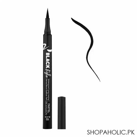 pastel pro fashion black styler waterproof pen eyeliner, 10 black main image
