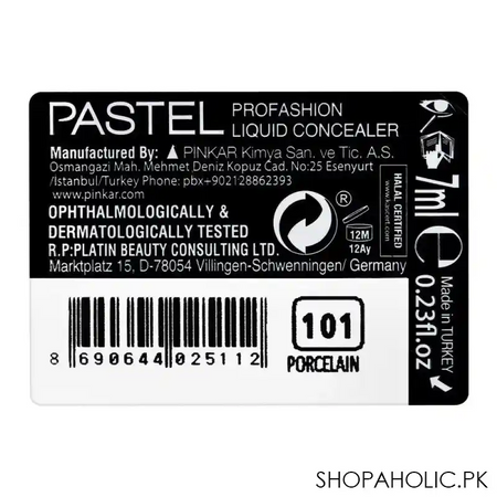 pastel pro fashion liquid concealer, 101 porcelain image4