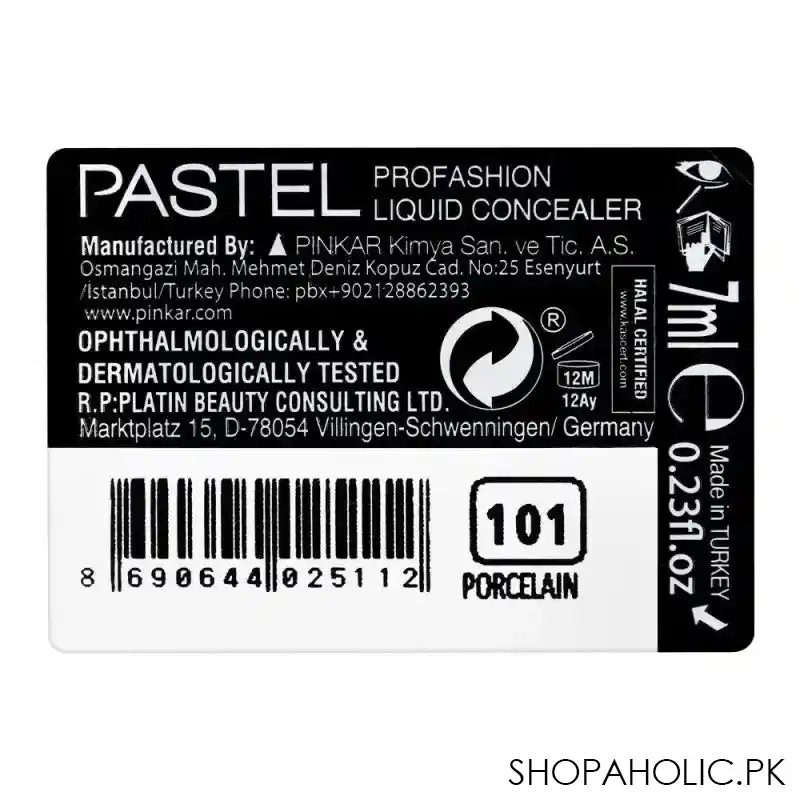 pastel pro fashion liquid concealer, 101 porcelain image4