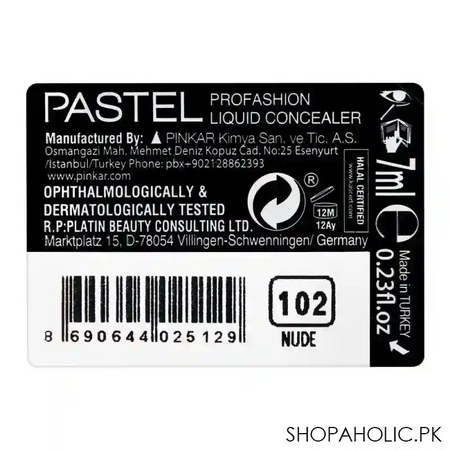 pastel pro fashion liquid concealer, 102 nude image4