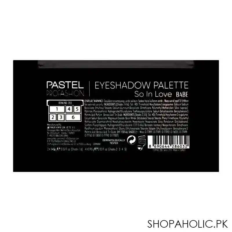 pastel so in love eyeshadow palette, 203 babe image3