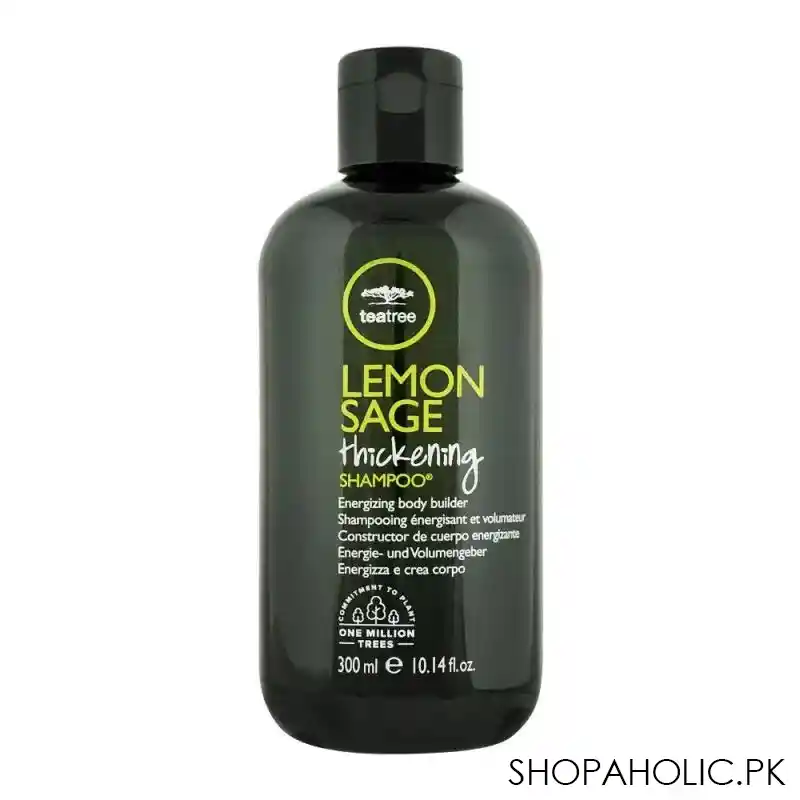 paul mitchell tea tree lemon sage thickening energizing body builder shampoo, 300ml main image