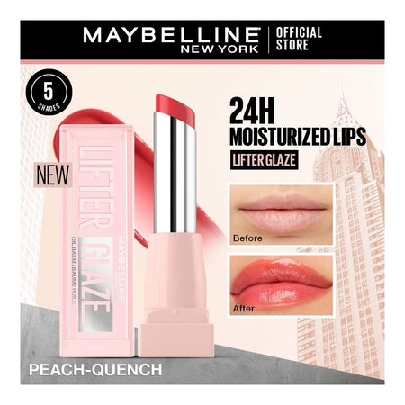 Maybelline New York Lifter Glaze Oil Balm, 005 Peach Quench, 2.8g - Image 2