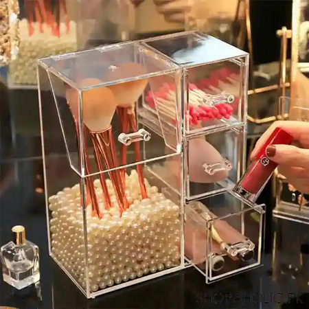 pearl acrylic makeup brushes holder image2