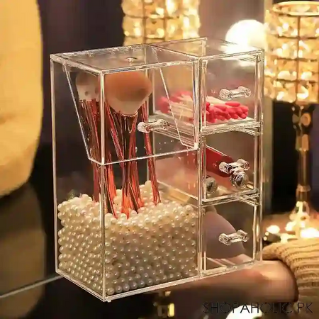 pearl acrylic makeup brushes holder image4