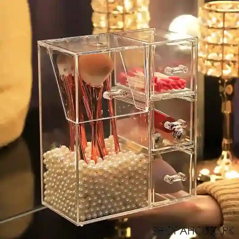 pearl acrylic makeup brushes holder image4