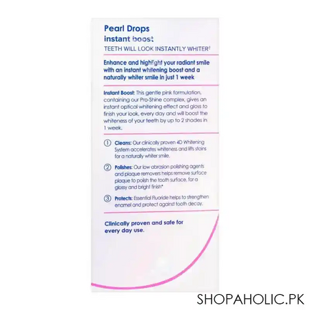 pearl drops daily whitening instant boost toothpaste, 50ml image3