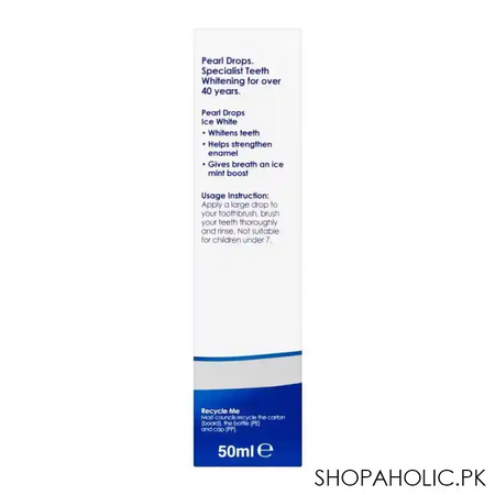 pearl drops ice white fresh mint boost toothpaste, 50ml image4