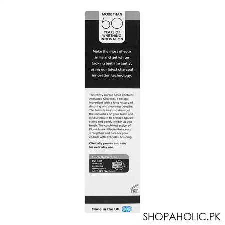 Pearl Drops Instant Natural Charcoal Protection Daily Whitening Toothpaste, 75ml - Image 5