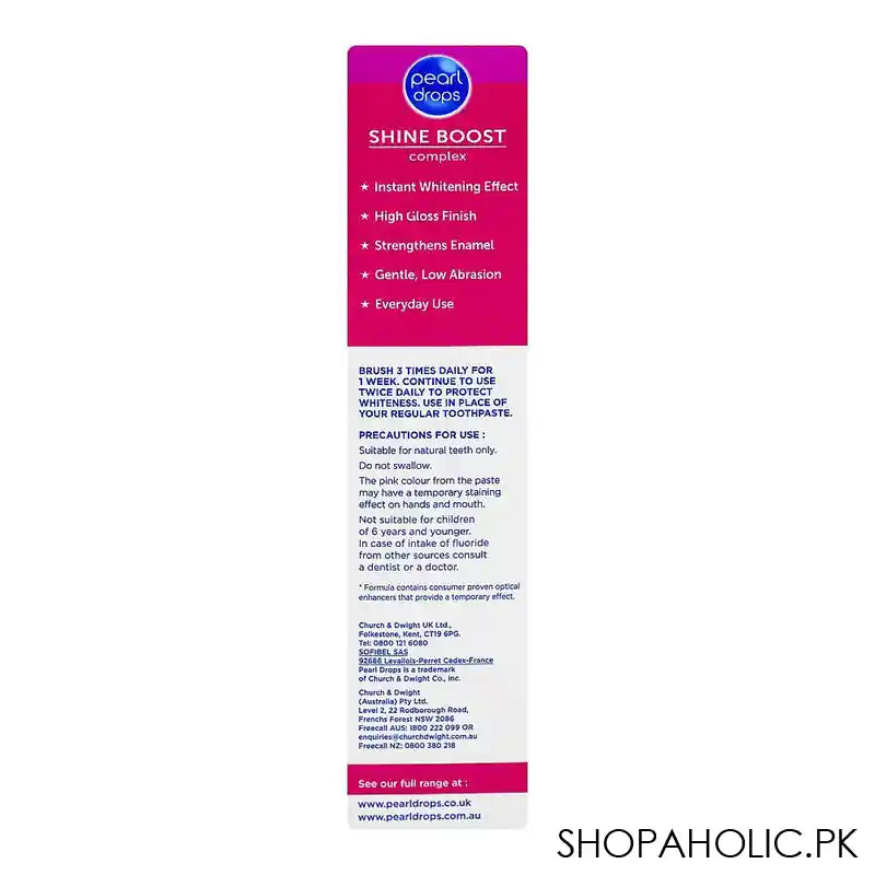 Pearl Drops Luminous Bright Shine Boost Complex Daily Whitening Toothpaste, 75ml - Image 3