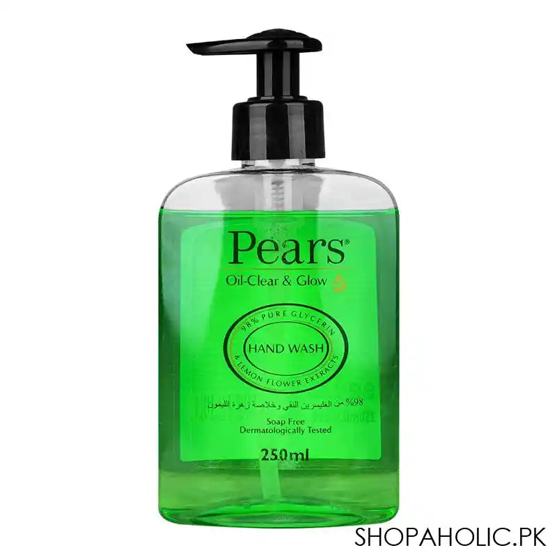Pears Oil-Clear & Glow Hand Wash With 98% Pure Glycerin & Lemon Flower Extract, Soap Free, 250ml - Main Image