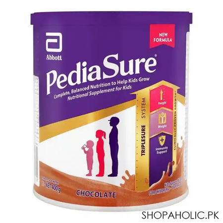 pediasure triplesure system, chocolate flavour, 400g main image