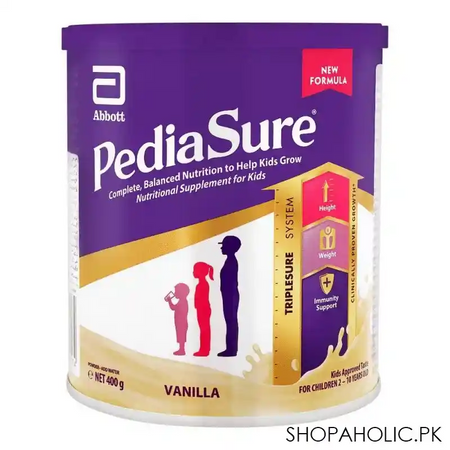 pediasure triplesure system, vanilla flavour, 400g main image