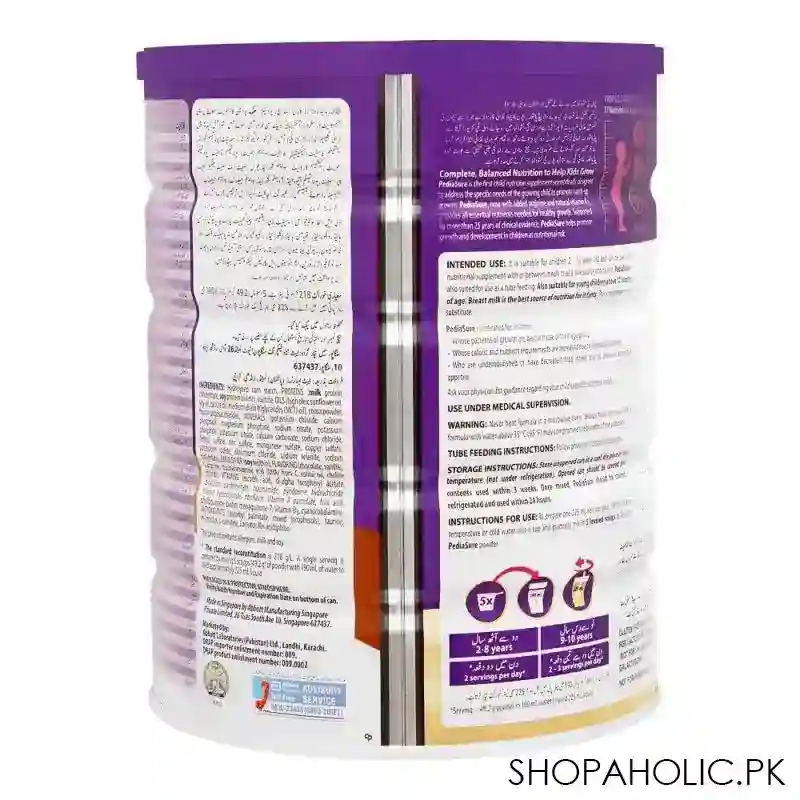 pediasure triplesure system, vanilla flavour, 850g image2