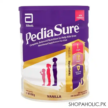 pediasure triplesure system, vanilla flavour, 850g main image